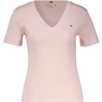 Klassieke Roze Tommy Hilfiger V-hals T-shirts V-hals  in maat XL voor Dames 