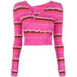 Roze Gestreepte Gebreide Crop Sweater Jacquemus , Pink , Dames