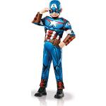 Rubie 's 640833l Officieel Marvel Avengers Captain America Deluxe kinderkostuum grote leeftijd 7-8, lengte 128 cm, jongens, één maat