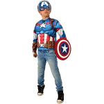 Rubies - Avengers Endgame Captain America Deluxe kostuum Top Set Captan kostuum, effen, zoals afgebeeld, normaal (G40224)