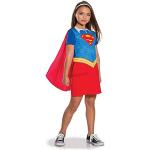 RUBIES DC Super Hero Girls Klassiek Supergirl-kostuum, maat M, overall blauw en rode cape voor Halloween, carnaval, cadeau-idee voor Kerstmis