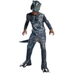 Rubies Velociraptor dinosauruskostuum voor jongens, officiële jumpsuit met print uit de Jurassic World Movie met masker en laarscovers eraan voor Halloween, Kerstmis, Carnaval en Verjaardag