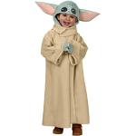 RUBIES - Officieel Star Wars – kostuum voor baby's Yoda – maat 4-6 jaar – kostuum voor kinderen met een lange fleecejas, schuimrubberen handen en een bivakmuts met gevoerde oren