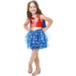Rubie's Officiële DC Wonder Woman Deluxe Kinderkostuum, superheld fancy jurk, kindermaat kleine leeftijd 3-4, hoogte 104 cm