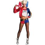 Rubie's Officiële Harley Quinn Dames Fancy Dress Halloween Suicide Squad Womens Schurk Kostuum, Medium (10-14)