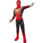 Rubie's Officiële Marvel Iron Spider-Man No Way Home Deluxe Childs Zwart Goud & Rood Kostuum, Kids Superheld Fancy Dress, Zwart, Goud & Rood, M Age 5-7