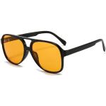 Retro Zwarte Oversized zonnebrillen met motief van Vis Sustainable voor Dames 