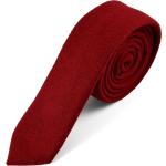 Rode Wollen Effen stropdassen voor Heren 