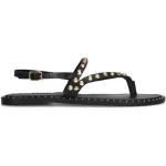 Zwarte Sacha Platte sandalen  in 38 met Hakhoogte tot 3cm met Gespsluiting met Studs in de Sale voor Dames 