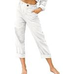 Casual Witte Polyester Ademende Capri broeken  in maat L voor Dames 