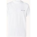 SAMSØE SAMSØE Norsbro T-shirt met opstaande kraag en logo - Wit