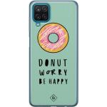 Roze Siliconen Casimoda Samsung Galaxy A12 Hoesjes met motief van Donut 