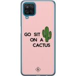 Roze Siliconen Casimoda Samsung Galaxy A12 Hoesjes met motief van Cactus Sustainable 