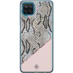 Roze Siliconen Casimoda Slangen print Samsung Galaxy A12 Hoesjes type: Softcase 