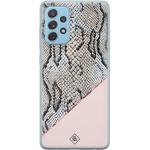 Roze Siliconen Casimoda Slangen print Samsung Galaxy A52 Hoesjes type: Softcase 
