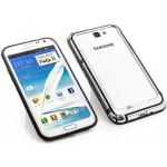 Zwarte Siliconen Samsung Galaxy Note 2 hoesjes type: Slim Fit Hoesje 