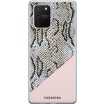 Roze Siliconen Casimoda Slangen print Samsung Galaxy S10 Hoesjes type: Softcase 
