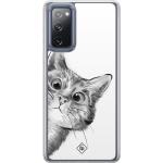Witte Polycarbonaat Casimoda Samsung Galaxy S20 Hoesjes type: Hybride Hoesje met motief van Katten 