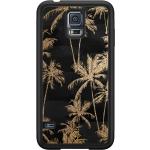 Zwarte Siliconen Casimoda Samsung Galaxy S5 Neo Hoesjes type: Hardcase met motief van Palmboom Sustainable 