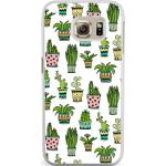 Groene Kunststof Casimoda Samsung Galaxy S6 Edge hoesjes type: Bumper Hoesje met motief van Cactus 
