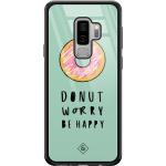 Licht-turquoise Casimoda Samsung Galaxy S9 Plus Hoesjes type: Hardcase met motief van Donut 
