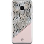 Roze Siliconen Casimoda Slangen print Samsung Galaxy S9 Hoesjes type: Softcase 