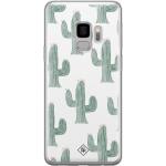 Groene Siliconen Casimoda Samsung Galaxy S9 Hoesjes met motief van Cactus Sustainable 