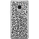 Zilveren Siliconen Casimoda Samsung Galaxy S9 Hoesjes met motief van Luipaard 