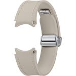 Beige Siliconen samsung Galaxy Watch6 Horlogebanden met Leer Rond met Vlindersluiting met motief van Vlinder voor Dames 