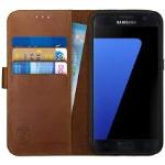 Bruine Leren samsung Samsung Galaxy S7 hoesjes type: Flip Case 