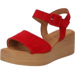 Rode Gabor Sandalen met plateau Sleehakken met Hakhoogte 3cm tot 5cm voor Dames 