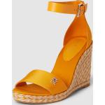 Oranje Polyester Tommy Hilfiger Sleehak sandalen Sleehakken voor Dames 