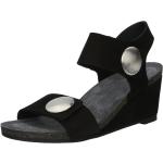 Zwarte Nubuck Antislip Ca Shott Sandalen hoge hak Sleehakken met Hakhoogte 3cm tot 5cm voor Dames 