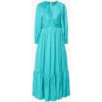 Turquoise Satijnen SANDRO Maxi jurken V-hals Maxi voor Dames 