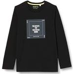 Zwarte Jersey Sanetta Kinder T-shirts  in maat 152 voor Jongens 