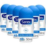 Sanex Dermo Extra Control Deodorant Roller - 6 x 50ml - Voordeelverpakking