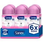 Sanex Roll On Invisible Dry (New Pack) verpakking van 6, 300 ml