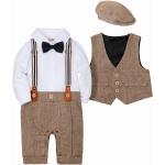 Bruine 3-delige kledingsetjes voor Babies 