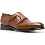 Bruine SANTONI Platte schoenen met Ronde neuzen met Gespsluiting voor Heren 