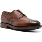 Kantoor Bruine Kalfsleren SANTONI Derby schoenen met Vetersluitingen in de Sale voor Heren 