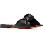 Zwarte Kalfsleren SANTONI Platte sandalen  in maat 36 in de Sale voor Dames 