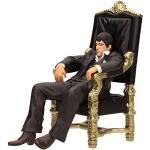 Scarface Tony Montana figuur zwart/goud, bedrukt, van 100% kunststof, in geschenkverpakking.