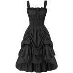 Rockabilly Zwarte Handwas Mouwloze jurken Vierkante hals  in maat XL voor Dames 