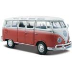 Rode Metalen Maisto Volkswagen Bulli / T1 Vervoer Speelgoedauto's met motief van Bus voor Kinderen 