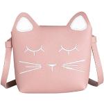 Roze Crossover tassen met motief van Katten Sustainable voor Meisjes 