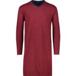 Bordeaux-rode Schiesser Nachthemden  in maat L voor Heren 