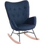 Blauwe Massief Houten Gewatteerde Fauteuil-schommelstoelen Sustainable 