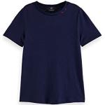 Scotch & Soda Ronde hals T-shirt met klein borduursel voor meisjes, 0004 Navy, 8