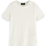 Scotch & Soda T-shirt met ronde hals voor meisjes, 001 gebroken wit, 6