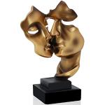 Sculptuur deco stilte is een gouden abstracte kunst standbeeld decoratie woonkamer kantoor bar café entree standbeelden en sculpturen, hars,Gold